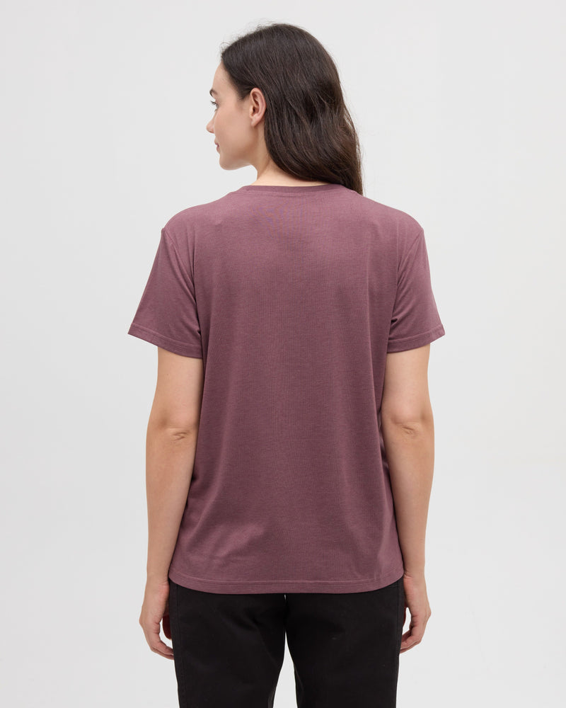 Purple-Crew-Neck-Graphic-Shortsleeve-T-Shirt