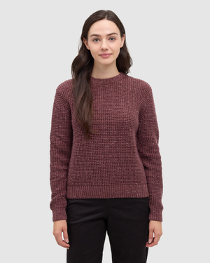 Purple-Highline-Nep-Crew-Sweater *Model is 5'9", wearing size S 