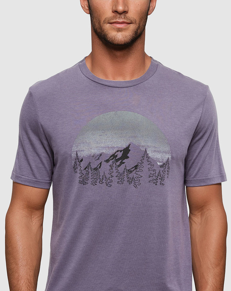 Purple-Regular-Fit-Crew-Neck-T-shirt