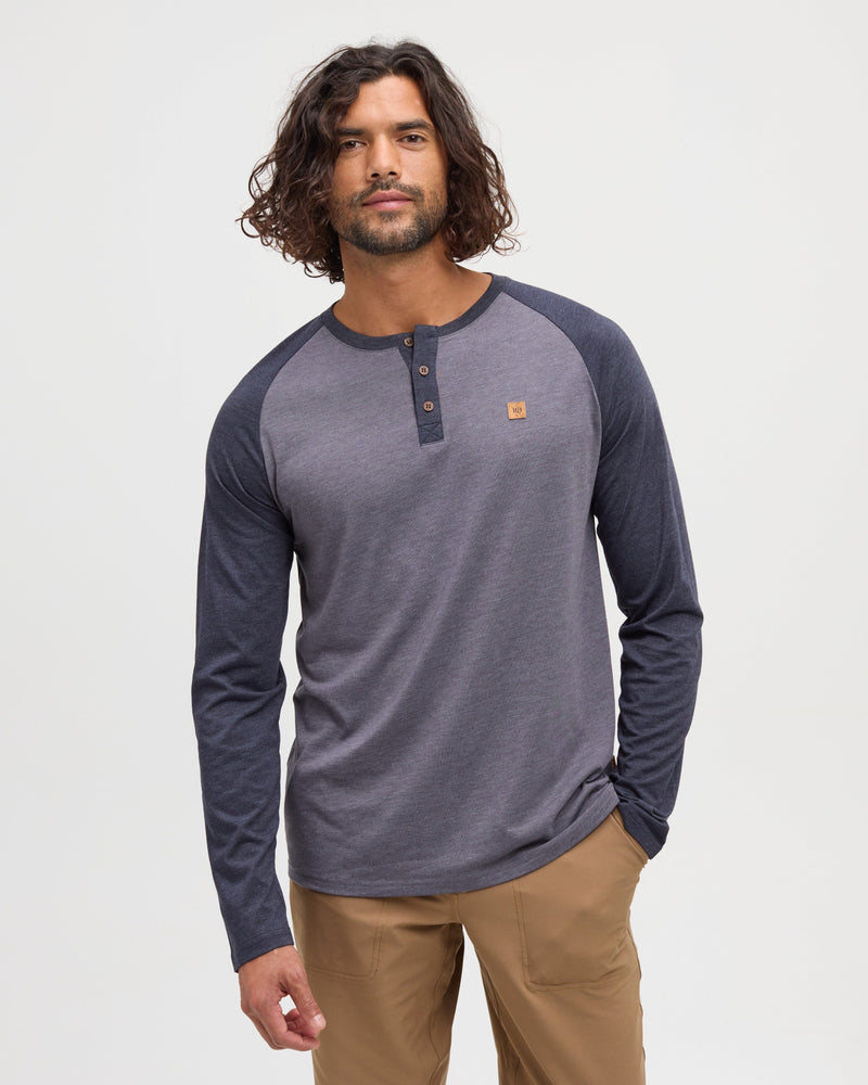 Purple-TreeBlend-Classic-Henley-Longsleeve