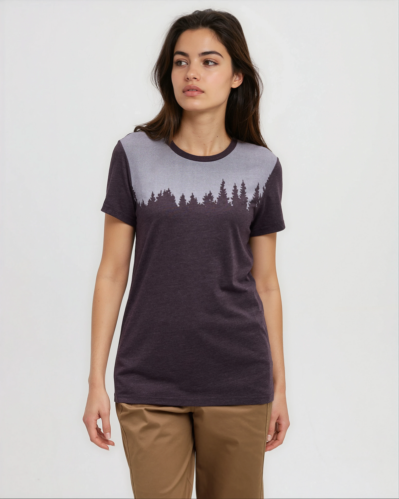 Purple-TreeBlend-Regular-Graphic-T-Shirt
