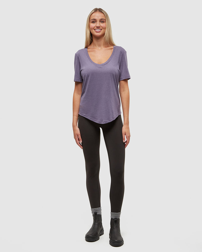 Purple-TreeBlend-V-Neck-T-Shirt
