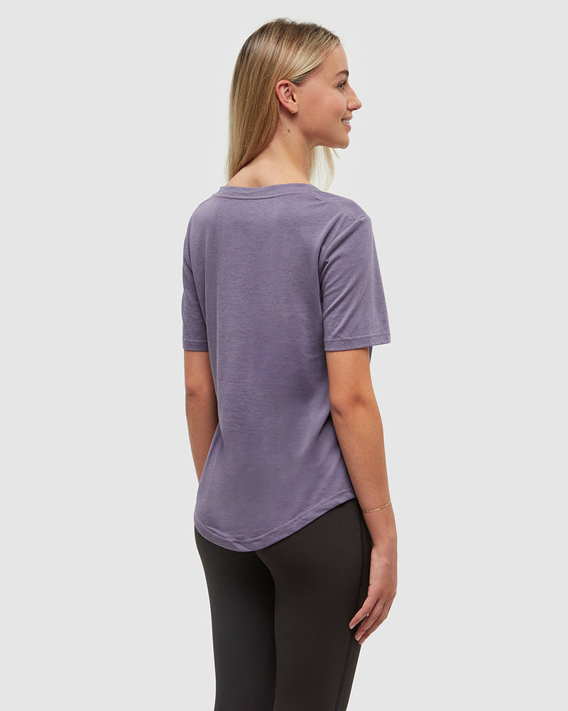 Purple-TreeBlend-V-Neck-T-Shirt