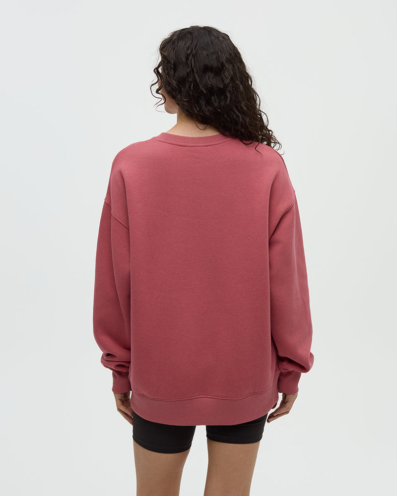 Red-Crew-Neck-Graphic-Longsleeve-Sweatshirt-