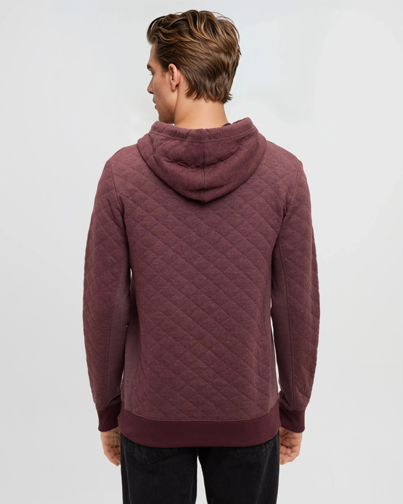 Red-M-Quilted-Heather-Fleece-Hoodie