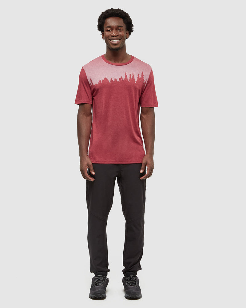 Red-Regular-Fit-Crew-Neck-T-shirt