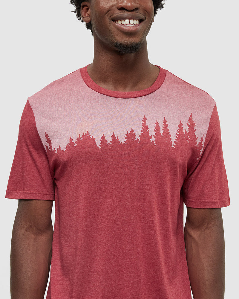 Red-Regular-Fit-Crew-Neck-T-shirt