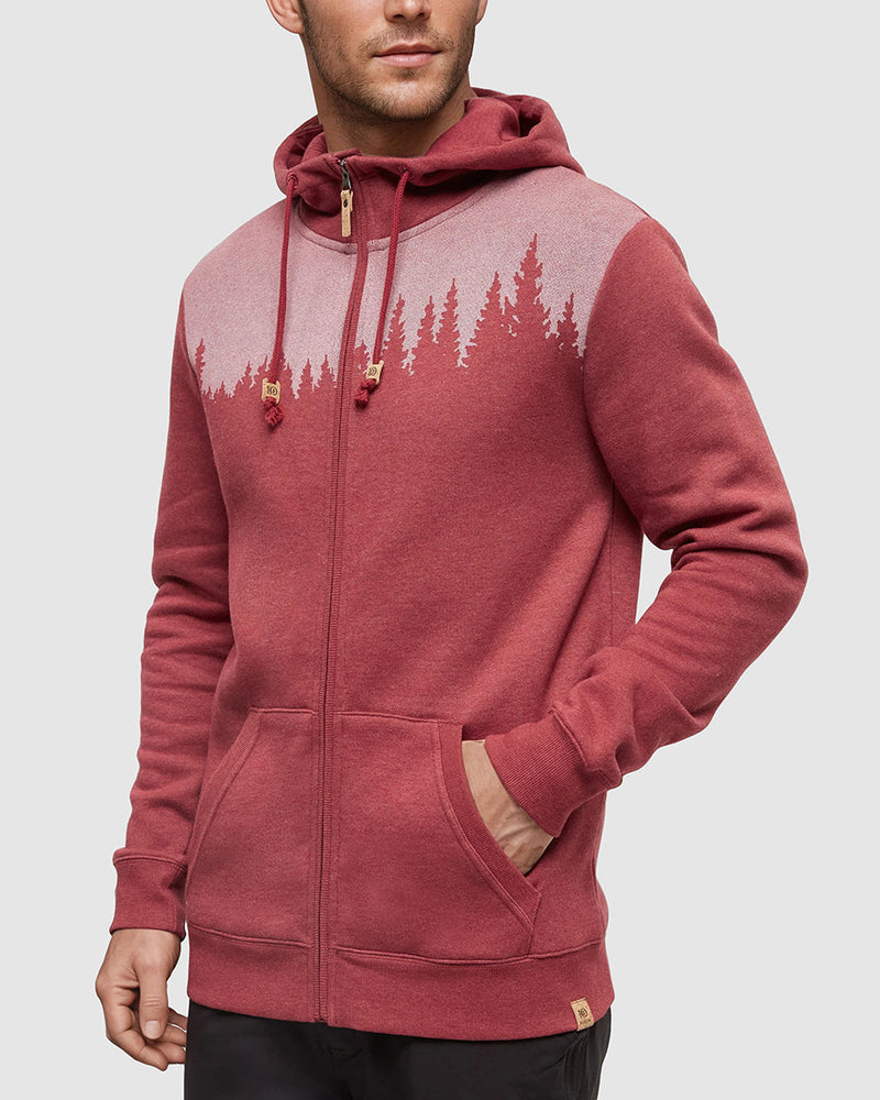 Red-Regular-Fit-Longsleeve-Zip-Hoodie