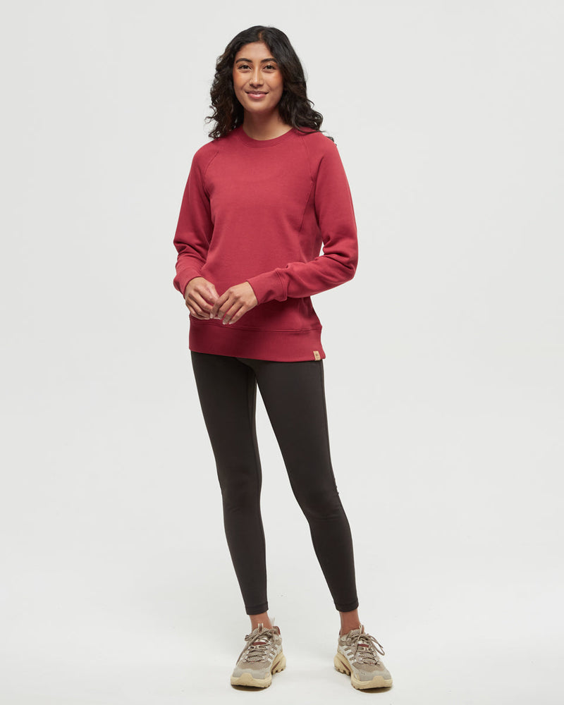 Red-Regular-Fit-Rib-Panel-Raglan-Crew