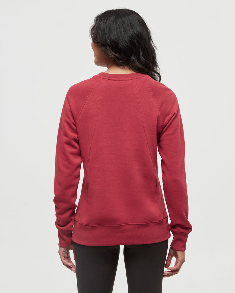 Red-Regular-Fit-Rib-Panel-Raglan-Crew