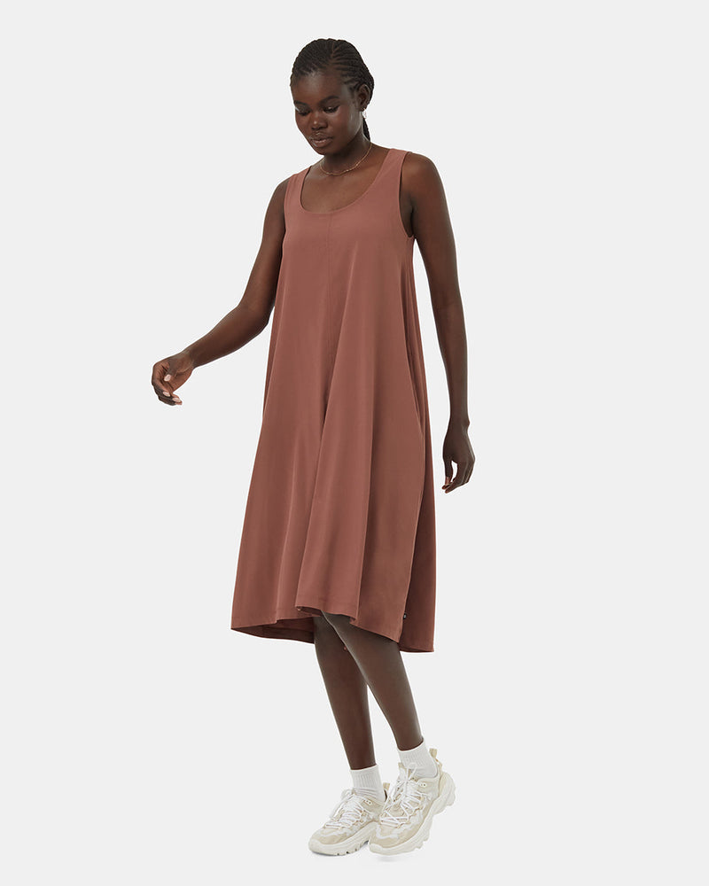 Womens inMotion Sleeveless Midi Dress | Recycled Materials Womens inMotion Sleeveless Midi Dress | Recycled Materials