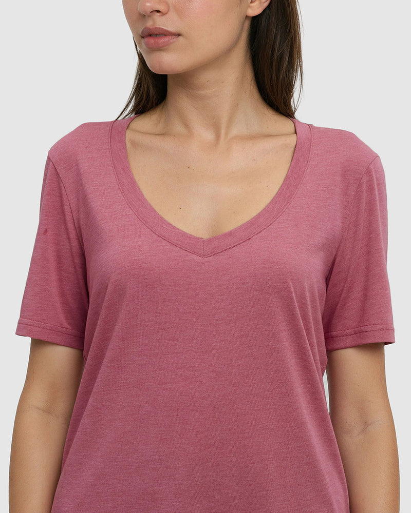 Red-TreeBlend-V-Neck-T-Shirt-