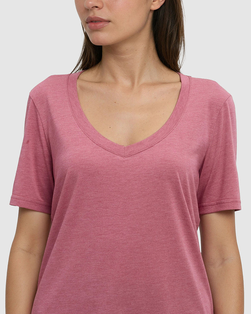 Red-TreeBlend-V-Neck-T-Shirt