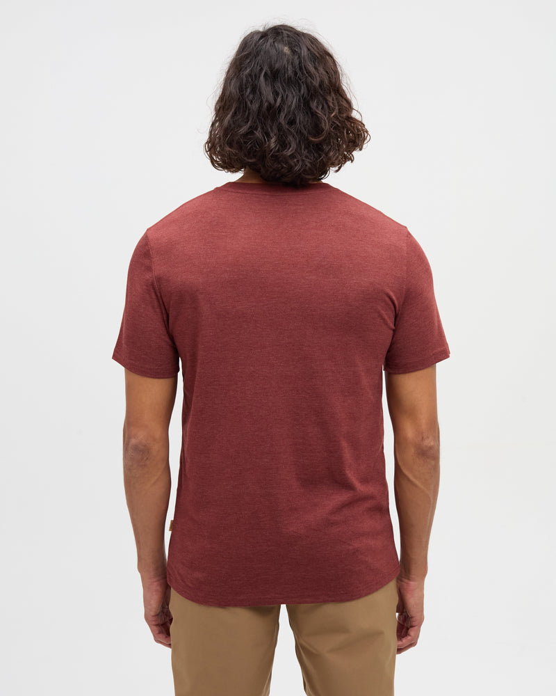 Red-Treeblend-Regular-Fit-Crew-Neck-T-shirt