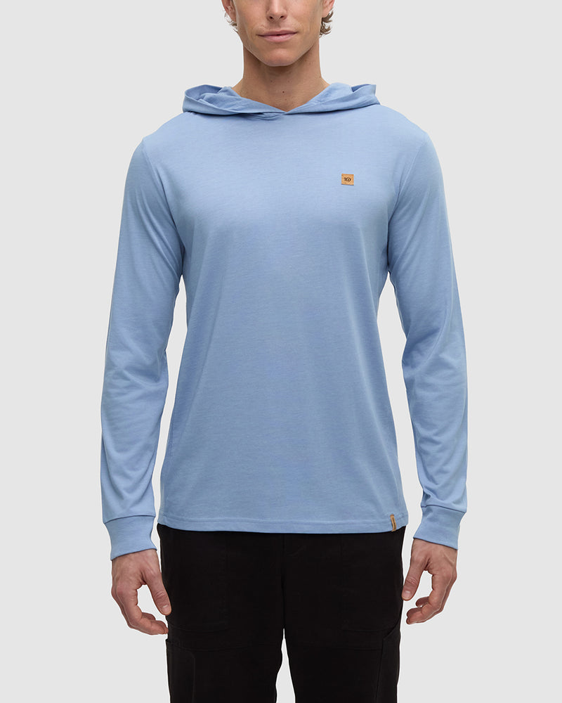 Blue-Treeblend-Hooded-Longlseeve-T-Shirt