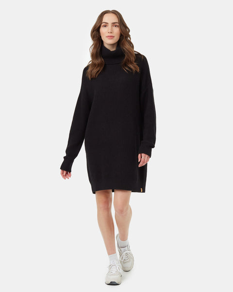 turtleneck knee length dress Nostalgia Cut-Out Waist Turtleneck Knee Length Dress Chocolate