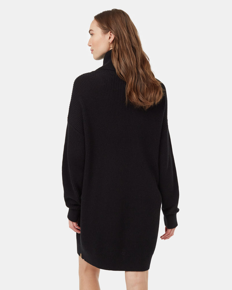black sweater turtleneck dress Highline Oversized Turtleneck Dress