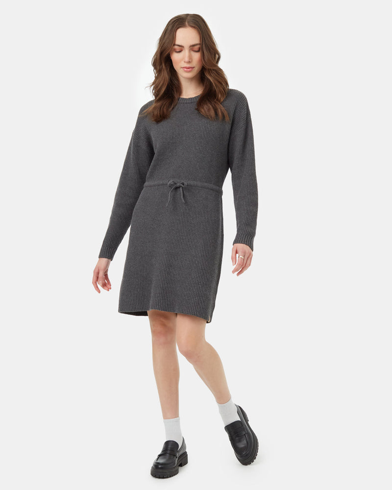 grey drawstring dress On The Move Drawstring Dress