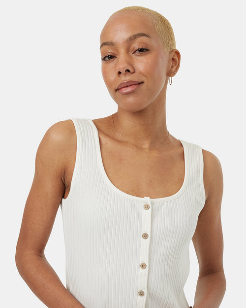 Textured Button-Front Tank