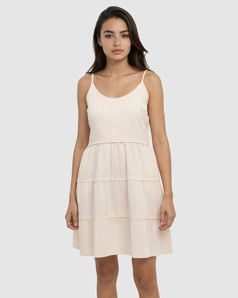 White-Organic-Cotton-Mini-Length-Dress