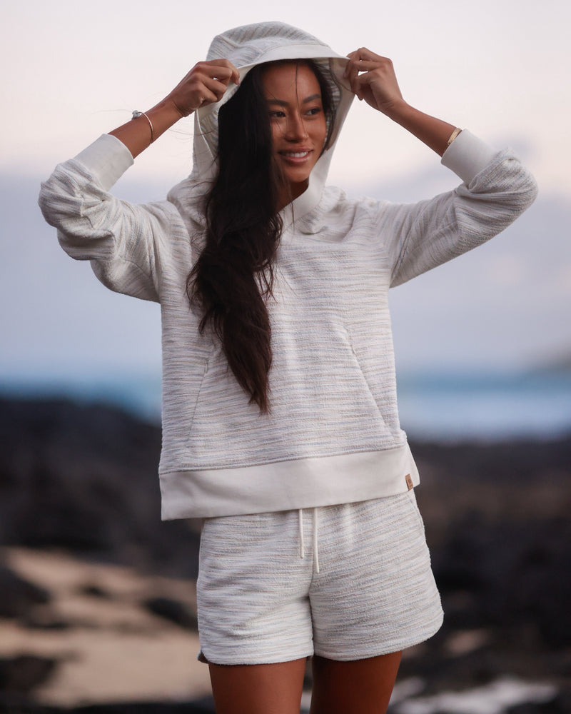 White-Relaxed-Fit-Slub-Cotton-Hoodie