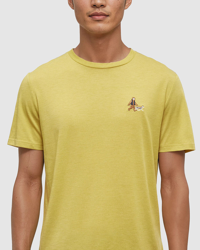 Yellow-Regular-Fit-Embroidered-Graphic-T-Shirt