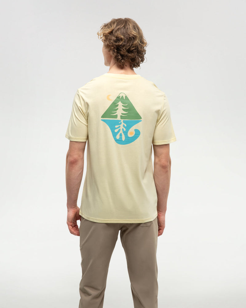 Yellow-Regular-Fit-Printed-Graphic-T-shirt