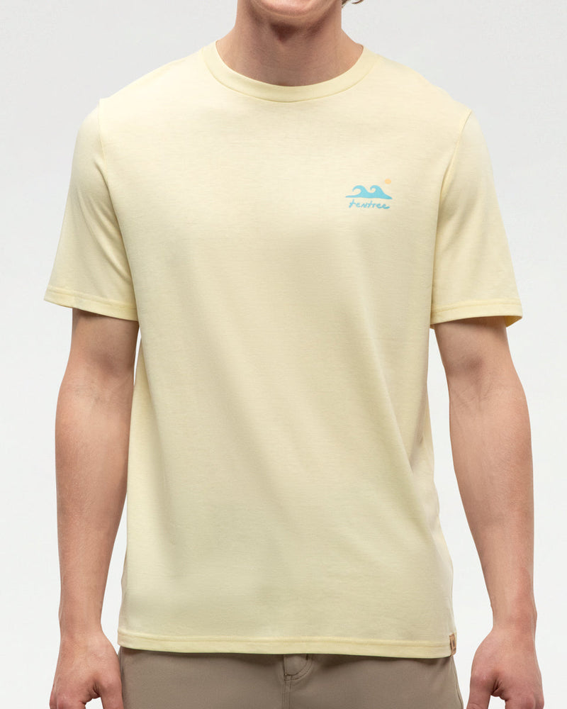 Yellow-Regular-Fit-Printed-Graphic-T-shirt