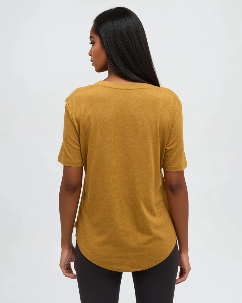 Yellow-TreeBlend-V-Neck-T-Shirt