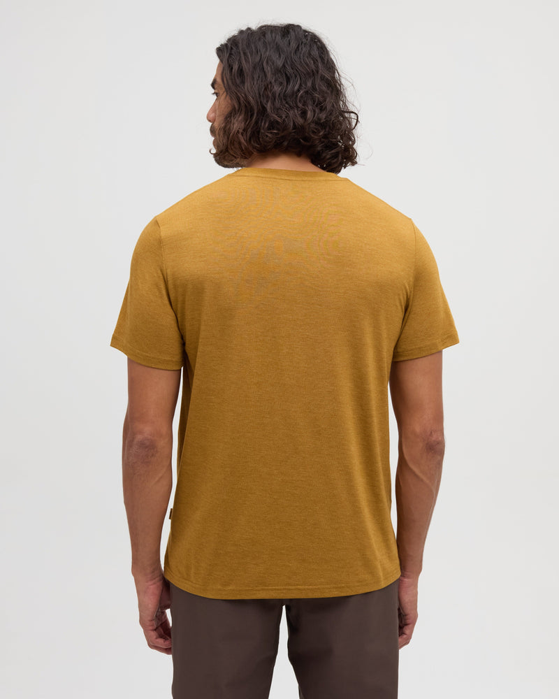 Yellow-Treeblend-Regular-Fit-Crew-Neck-T-shirt