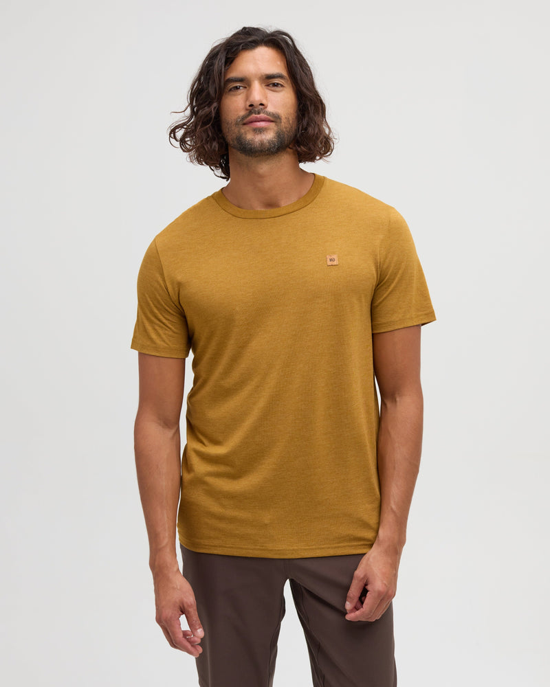 Yellow-Treeblend-Regular-Fit-Crew-Neck-T-shirt
