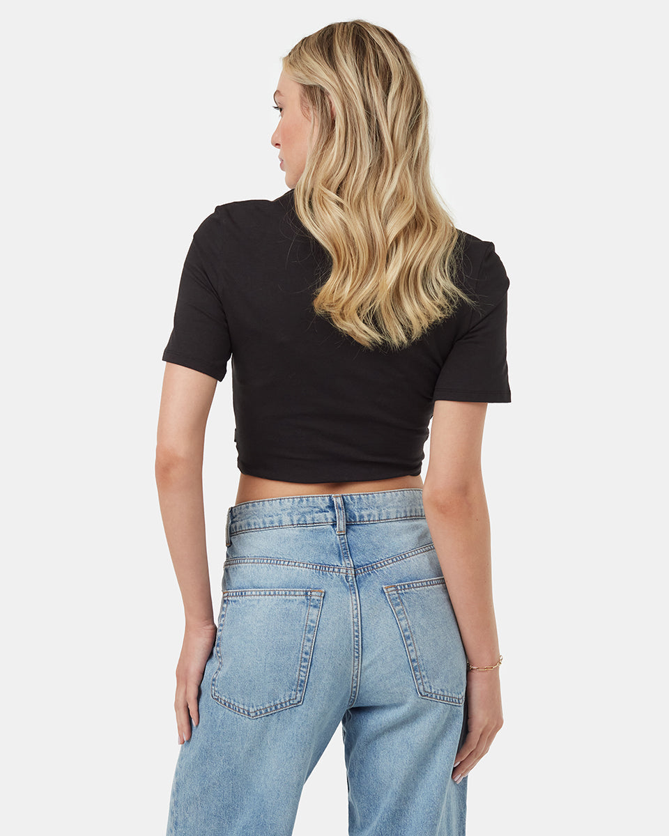 Womens Twist Front T-Shirt | Organic Cotton