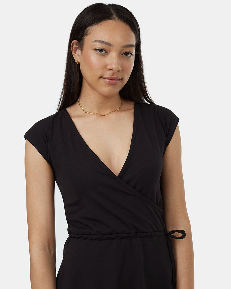 womens knit wrap dress WEST K Women's Georgia Knee-length Faxu Wrap Knit Dress - Xlarge