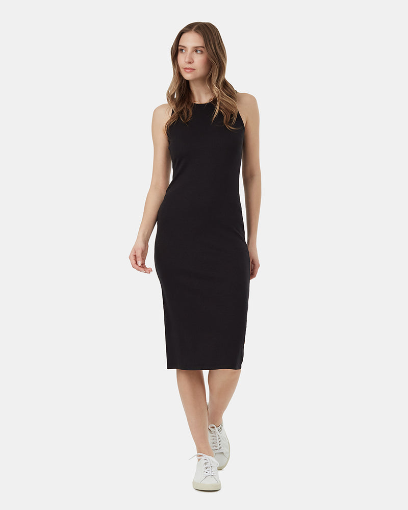 cotton knit tank dress Tencel Rib Knit Tank Midi Dress