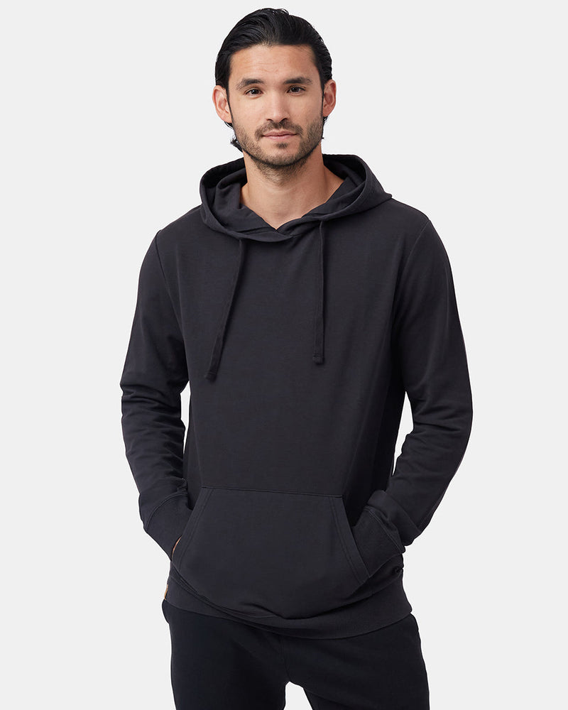 Black Men's Organic Cotton Pullover Hoodie