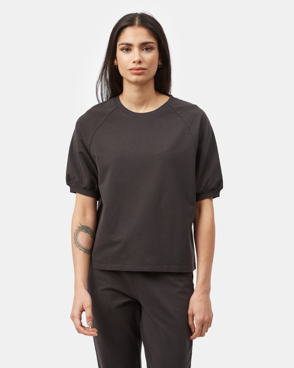 トップス Short Sleeve Crew Cotton French Terry Womens French Terry Short Sleeve | Organic Cotton