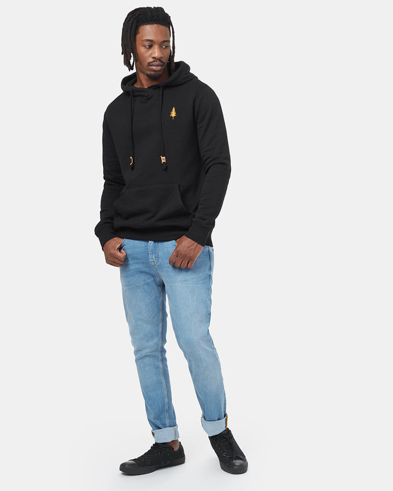 Black,Yellow Organic Fleece Pullover Hoodie