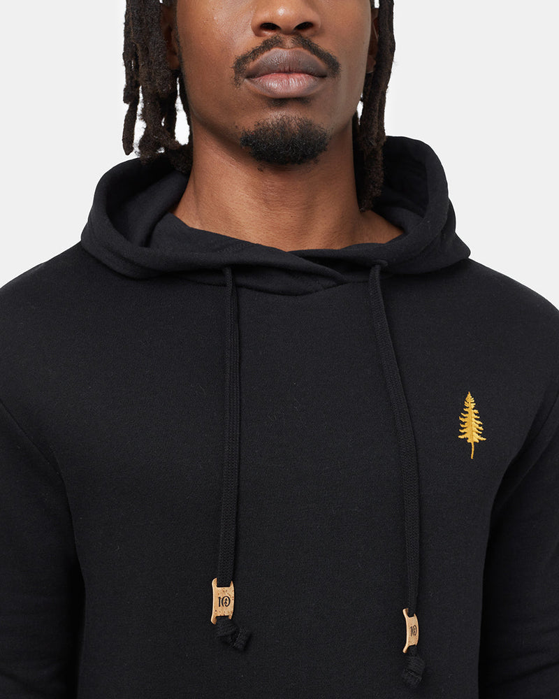 Black,Yellow Organic Fleece Pullover Hoodie