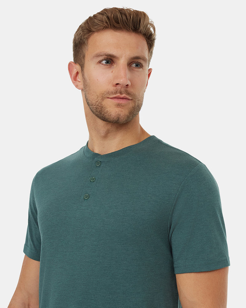 Blue-Basic-Shortsleeve-Button-T-Shirt