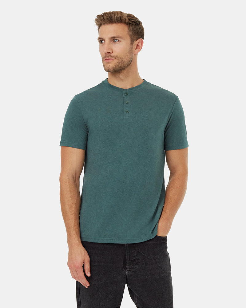 Blue-Basic-Shortsleeve-Button-T-Shirt