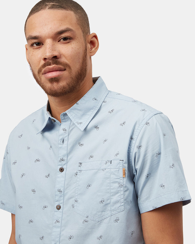 bicycle print dress shirt Indochino Men's Custom Otham Bicycle Print Black Shirt