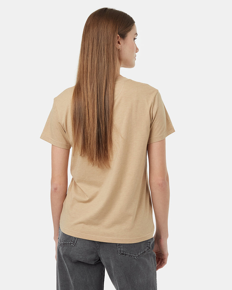 Brown-Recycled-Polyester-Graphic-T-Shirt