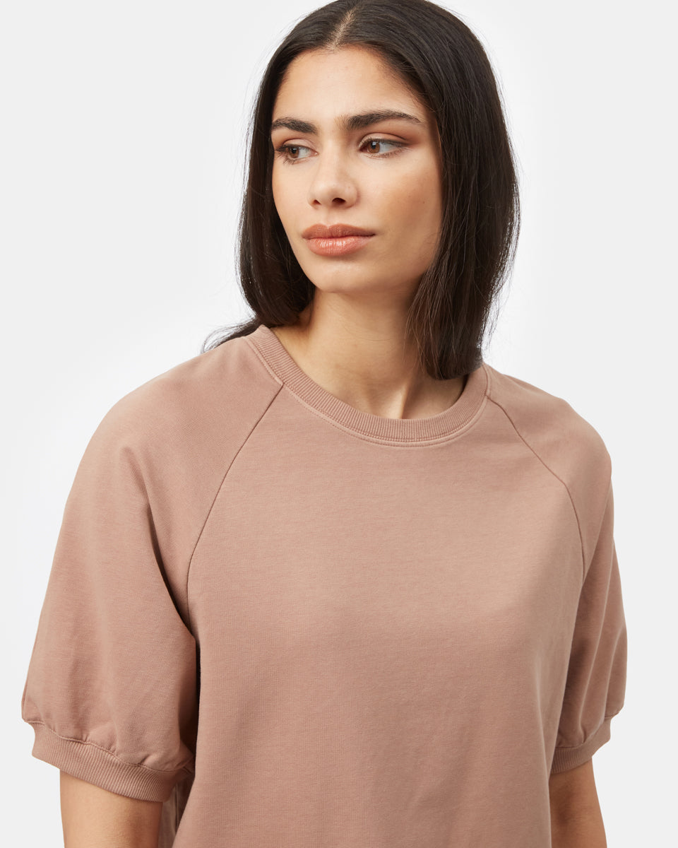 トップス Short Sleeve Crew Cotton French Terry Womens French Terry Short Sleeve | Organic Cotton