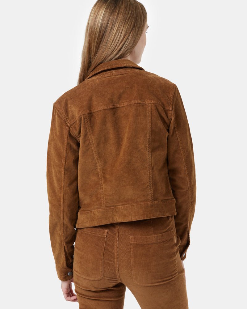 Brown Corduroy Corduroy Fleece Jacket Womens Women's Tan Corduroy