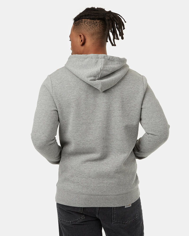 Gray-Retro-Graphic-Pullover-Hooide