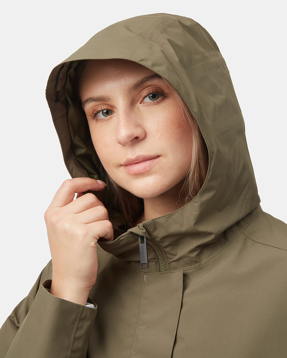 Womens Nimbus Long Rain Jacket | Recycled Polyester