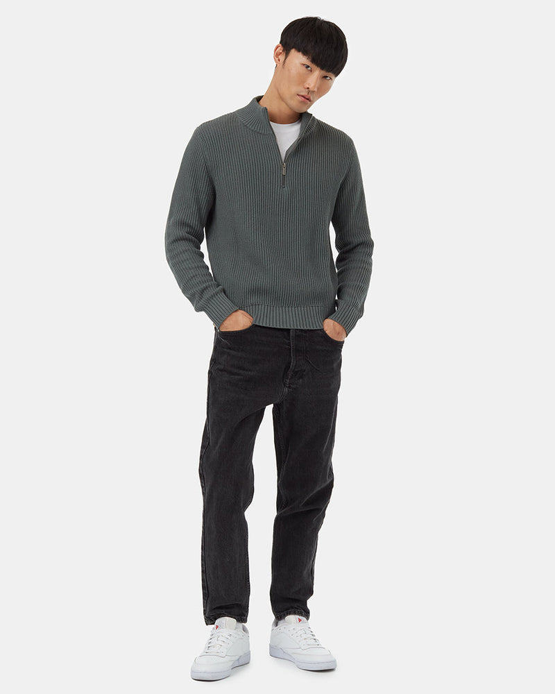 Mens_Green_1/4_Zip_Sweater
