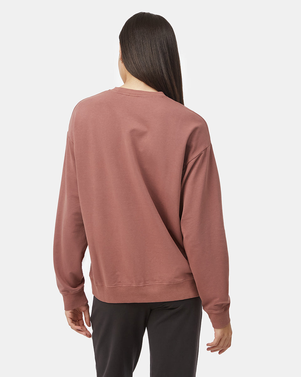 Womens French Terry Oversized Crew | Organic Cotton