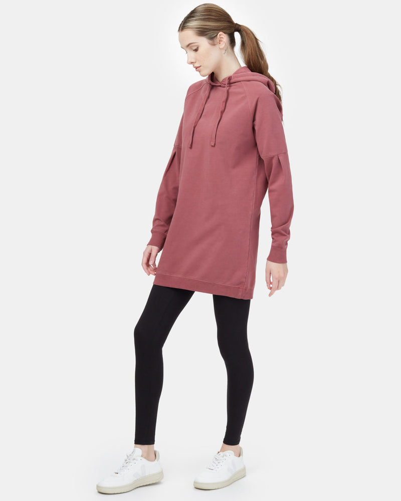 oversized french terry hoodie dress reviews French Terry Long Puff Sleeve Hoodie Dress