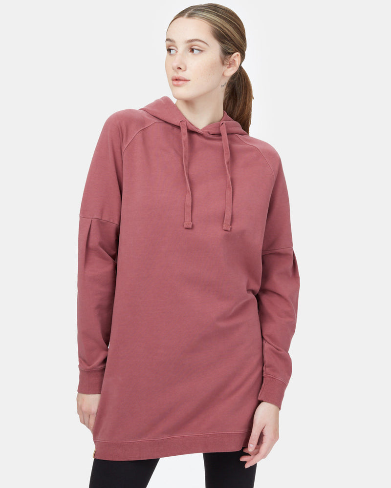 oversized french terry hoodie dress reviews Marcella | Tompkins Long Sleeve Sweatshirt Dress in Espresso | Women's Size XL | Midweight French Terry